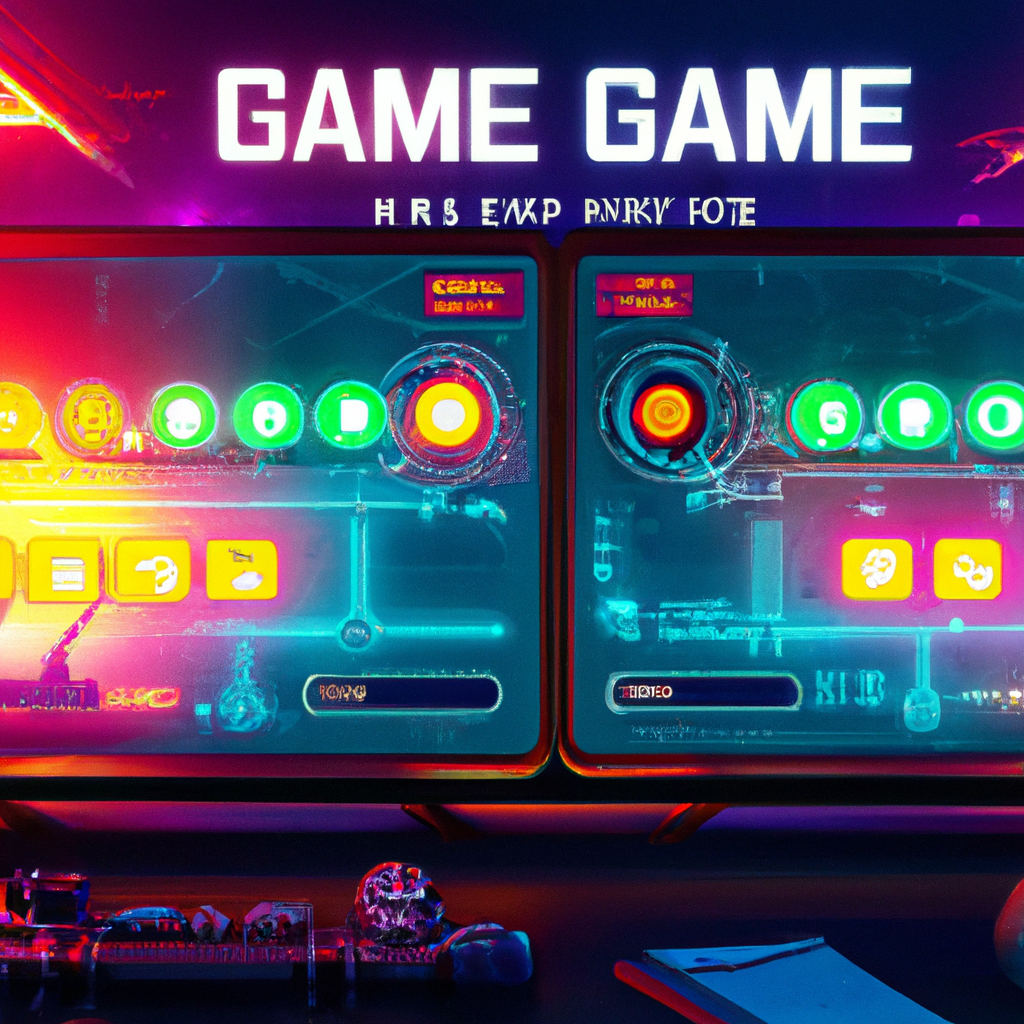 Concept art: EmberArc neon control panel